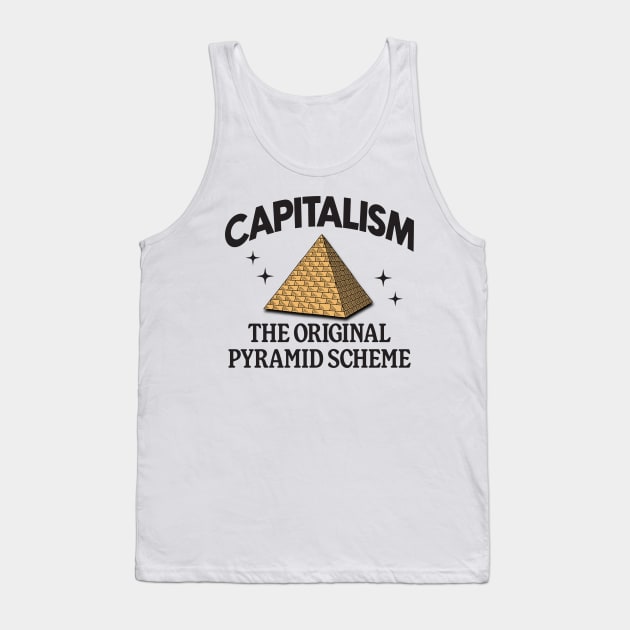 Capitalism Is The Original Pyramid Scheme Tank Top by Football from the Left